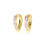 Miniatura: 14K YELLOW GOLD CZ HUGGIE HOOP EARRINGS