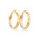 Miniatura: 14K THREE TONE GOLD HOOP EARRINGS