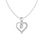 Miniatura: 1/10 CTTW DIAMOND HEART PENDANT AND CHAINS 10K WHITE GOLD ROUND