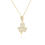 Miniatura: 14K YELLOW GOLD CZ CLOVER PENDANT NECKLACE