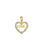 Miniatura: 1/6 CTW ROUND DIAMOND LOVE HEART PENDANT 10K YELLOW GOLD