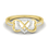 Miniatura: 1/10 CTW ROUND DIAMOND INFINITY HEART RING 10K YELLOW GOLD