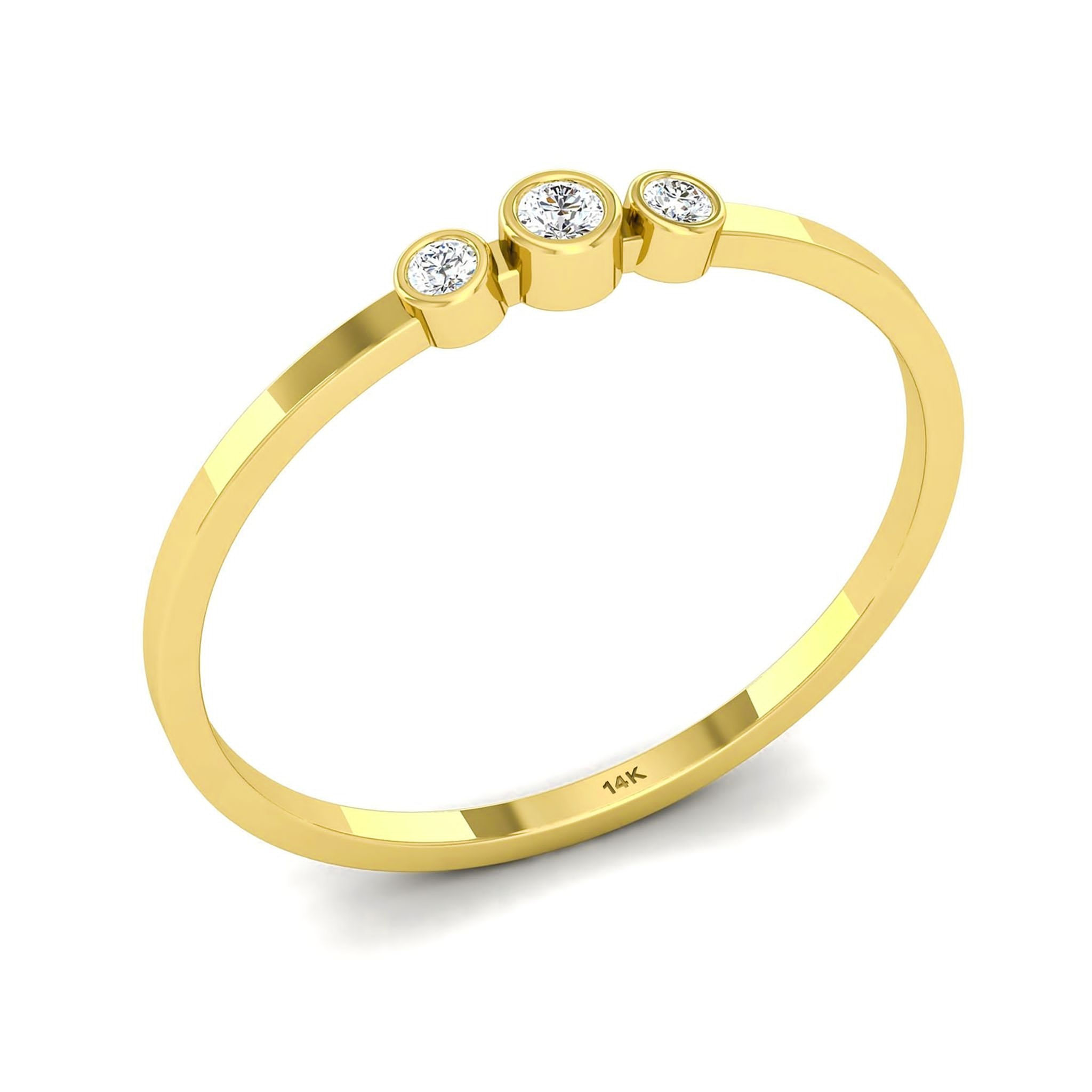 .05 CTW DIAMOND RING WITH 14K YELLOW GOLD