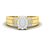 Miniatura: 1/2 CTW ROUND DIAMOND OVAL ENGAGEMENT RING 10K YELLOW GOLD