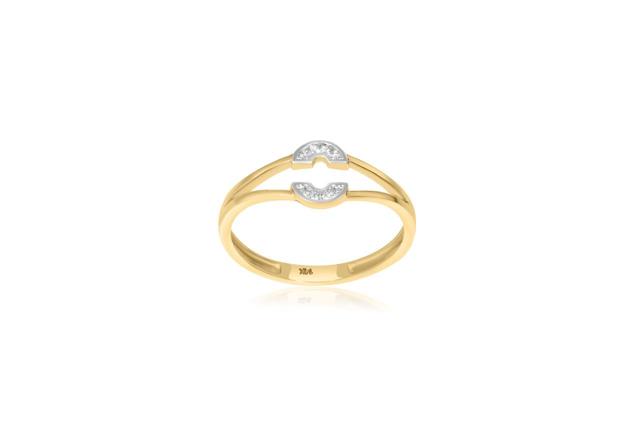14K YELLOW GOLD CZ RING