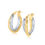 Miniatura: 14K TWO TONE OVAL HOOP EARRINGS