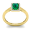 Miniatura: 10K YELLOW GOLD EMERALD CREATED EMERALD SOLITAIRE RING 1-3/4 CTTW