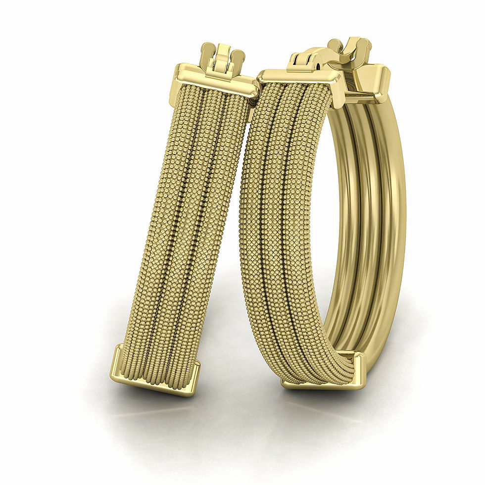 Thumbnail: 14KT YELLOW GOLD HOOP EARRINGS