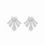 Miniatura: 1/6 CTTW DIAMOND HEART EARRINGS 10K WHITE GOLD ROUND