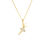Miniatura: 10K YELLOW GOLD CZ BALERINA PENDANT NECKLACE