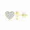 Miniatura: 1/10 CTTW DIAMOND HEART CLUSTER EARRINGS 10K YELLOW GOLD ROUND