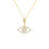 Miniatura: 14K YELLOW GOLD CZ EVIL EYE PENDANT NECKLACE