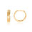 Miniatura: 14K TEXTURED YELLOW GOLD HUGGIE HOOP EARRINGS