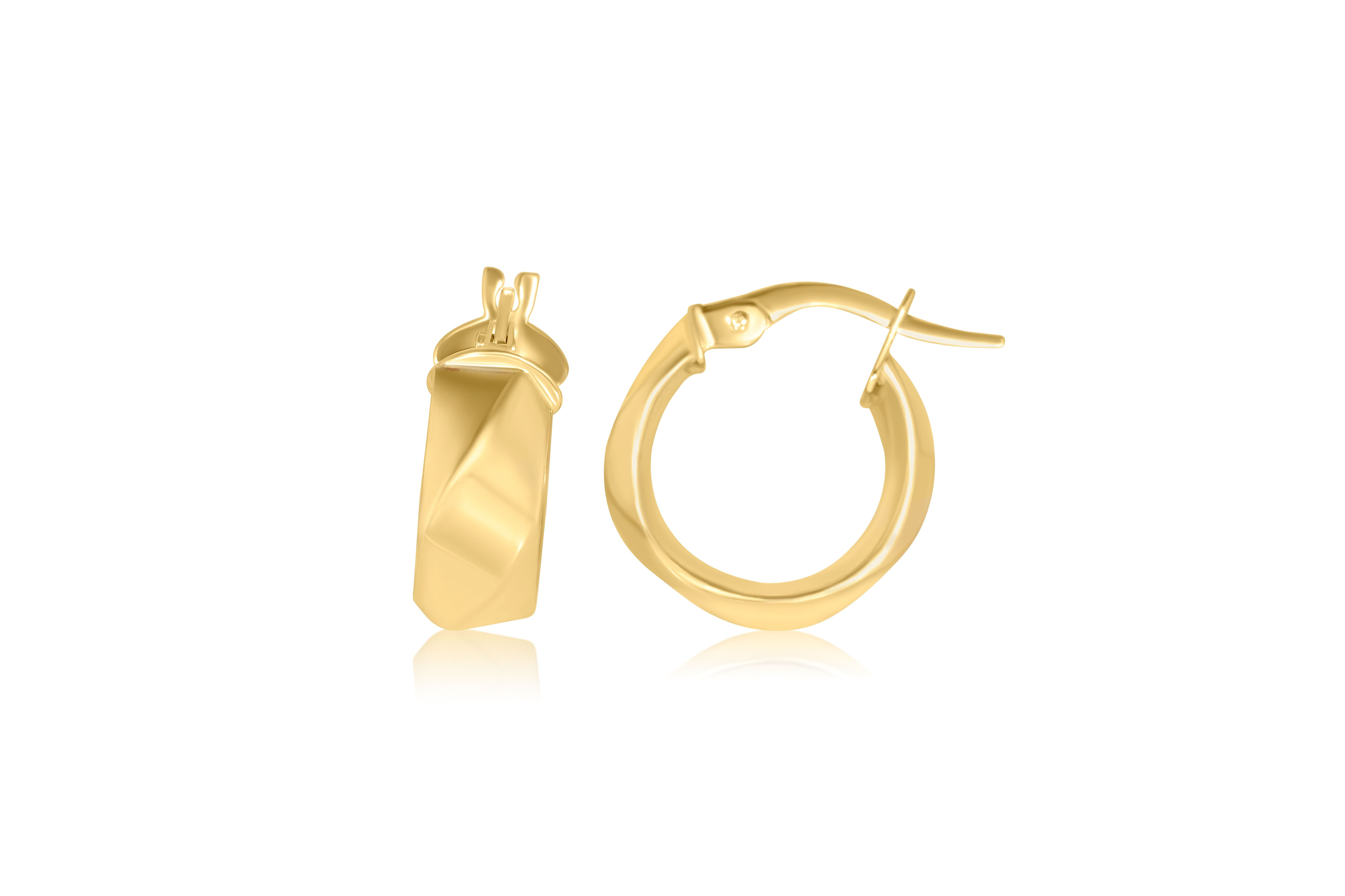 10K YELLOW GOLD SMALL HOOP EARRINGS