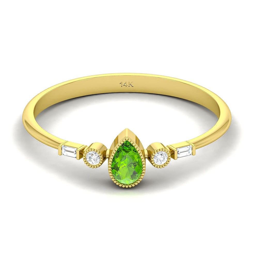 Miniatura: .10 CTW DIAMOND RING  14K YELLOW GOLD