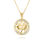 Thumbnail: 14K YELLOW GOLD CZ LUCKY CHARM PENDANT NECKLACE