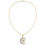 Miniatura: 1/4 CTW ROUND DIAMOND CRESCENT MOON STAR PENDANT AND CHAINS 10K YELLOW GOLD