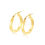 Miniatura: 14K YELLOW GOLD SQUARED EDGE HOOP EARRINGS