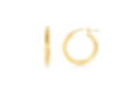 14K YELLOW GOLD SQUARED EDGE HOOP EARRINGS