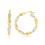 Miniatura: 14K TWO TONE TWISTED HOOP EARRINGS
