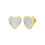 Miniatura: 1/6 CTTW DIAMOND HEART EARRINGS 10K YELLOW GOLD ROUND
