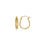 Miniatura: 14K YELLOW GOLD OVAL TEXTURED HOOP EARRINGS
