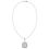 Miniatura: 1/4 CTTW DIAMOND SQUARE PENDANT AND CHAINS 10K WHITE GOLD ROUND