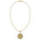Miniatura: 1/20 CTW 10K YELLOW GOLD ROUND DIAMOND NUGGET CIRCLE PENDANT AND CHAINS