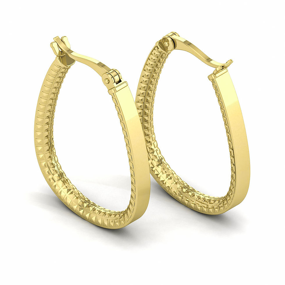 Thumbnail: 14KT YELLOW GOLD HOOP EARRINGS