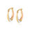 Thumbnail: 10K TRI COLOR GOLD OVAL HOOP EARRINGS