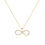 Miniatura: 10K YELLOW GOLD CZ INFINITY HEART PENDANT NECKLACE