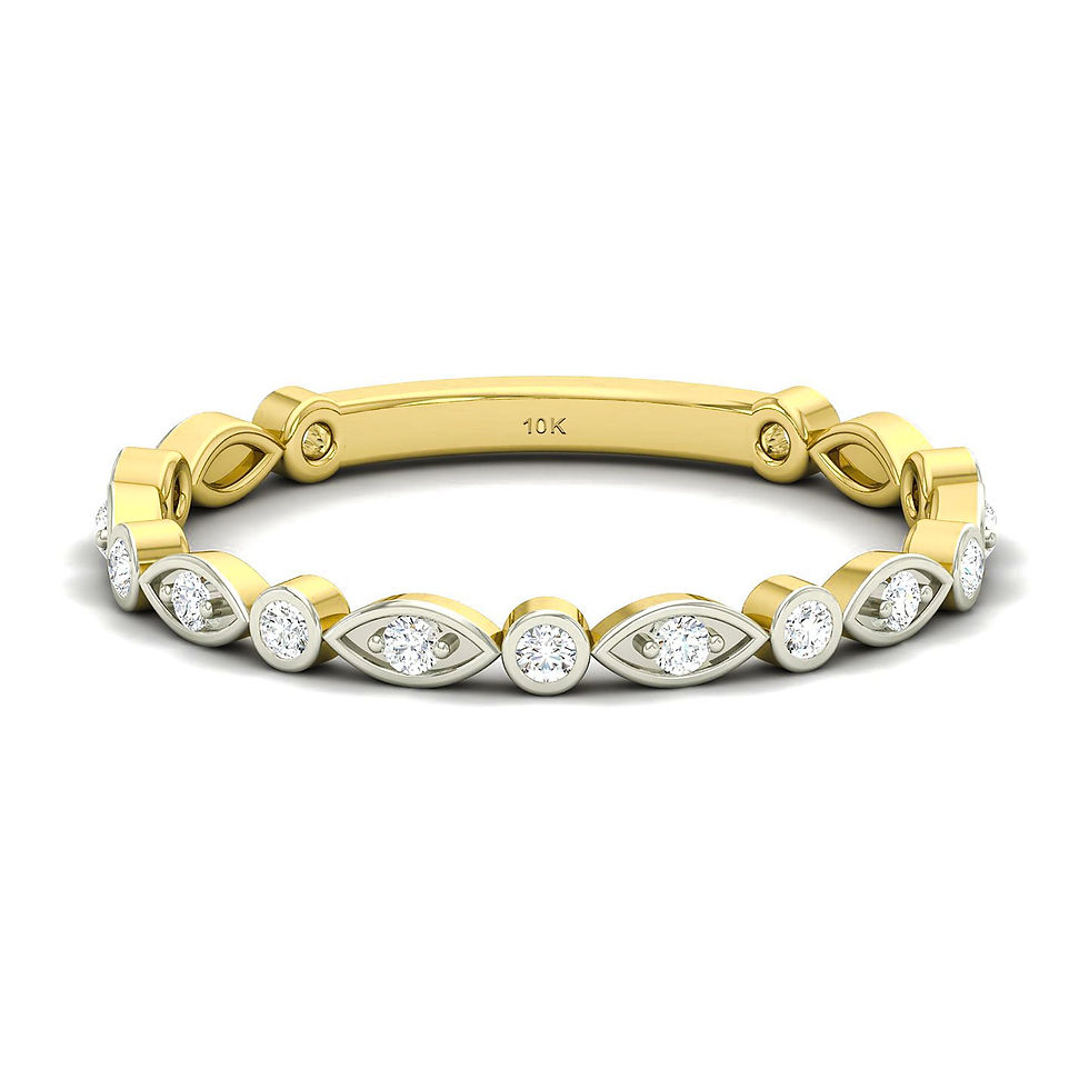Miniatura: .12 CTW  DIAMOND RING 10K YELLOW GOLD