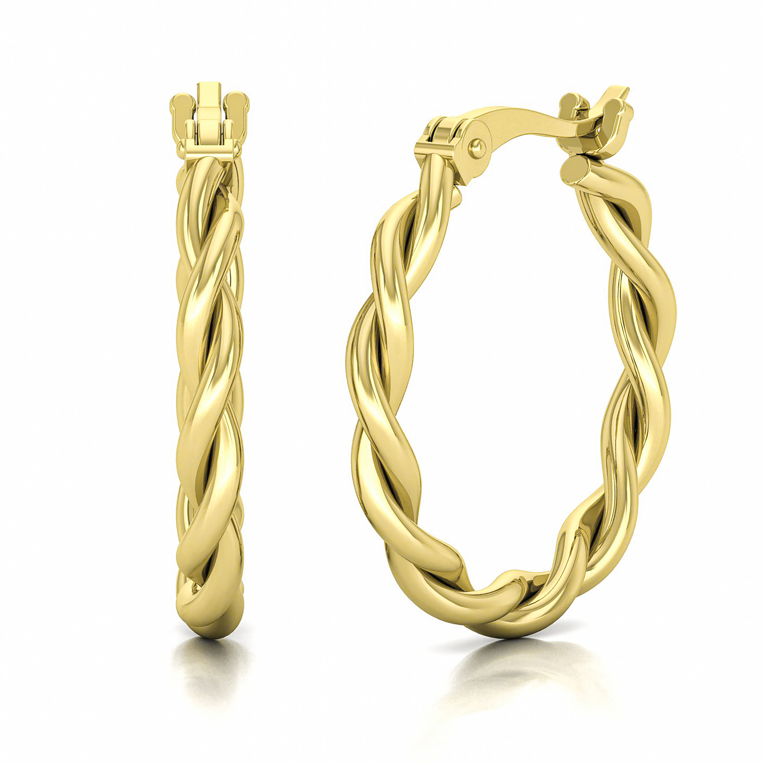 14KT YELLOW GOLD HOOP EARRINGS