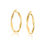 Thumbnail: 10K YELLOW GOLD POLISHED TWISTED HOOP EARRINGS