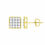 Miniatura: 0.10 CTW ROUND DIAMOND SQUARE EARRINGS  10K YELLOW  GOLD