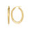 Thumbnail: 10K YELLOW GOLD OVAL HOOP EARRINGS