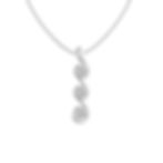 Thumbnail: 1/20 CTTW DIAMOND TRIPLE CLUSTER PENDANT AND CHAINS 10K WHITE GOLD ROUND