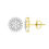 Miniatura: 1/10 CTTW DIAMOND CLUSTER EARRINGS 10K YELLOW GOLD ROUND