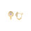 Thumbnail: 10K YELLOW GOLD PURPLE CZ EARRINGS