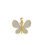 Miniatura: 1/3 CTW ROUND DIAMOND BUTTERFLY BUG PENDANT 10K YELLOW GOLD