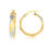 Thumbnail: 10K TWO TONE HOOPS EARRINGS