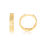 Miniatura: 14K YELLOW GOLD DIAMOND CUT HOOP EARRINGS