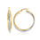 Miniatura: 14K TWO TONE DOUBLE HOOP EARRINGS