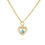 Miniatura: 14K YELLOW GOLD CZ ENAMEL HEART PENDANT NECKLACE