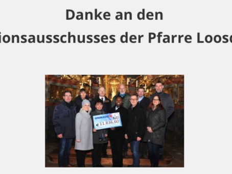 Danke an denMissionsausschusses der Pfarre Loosdorf!