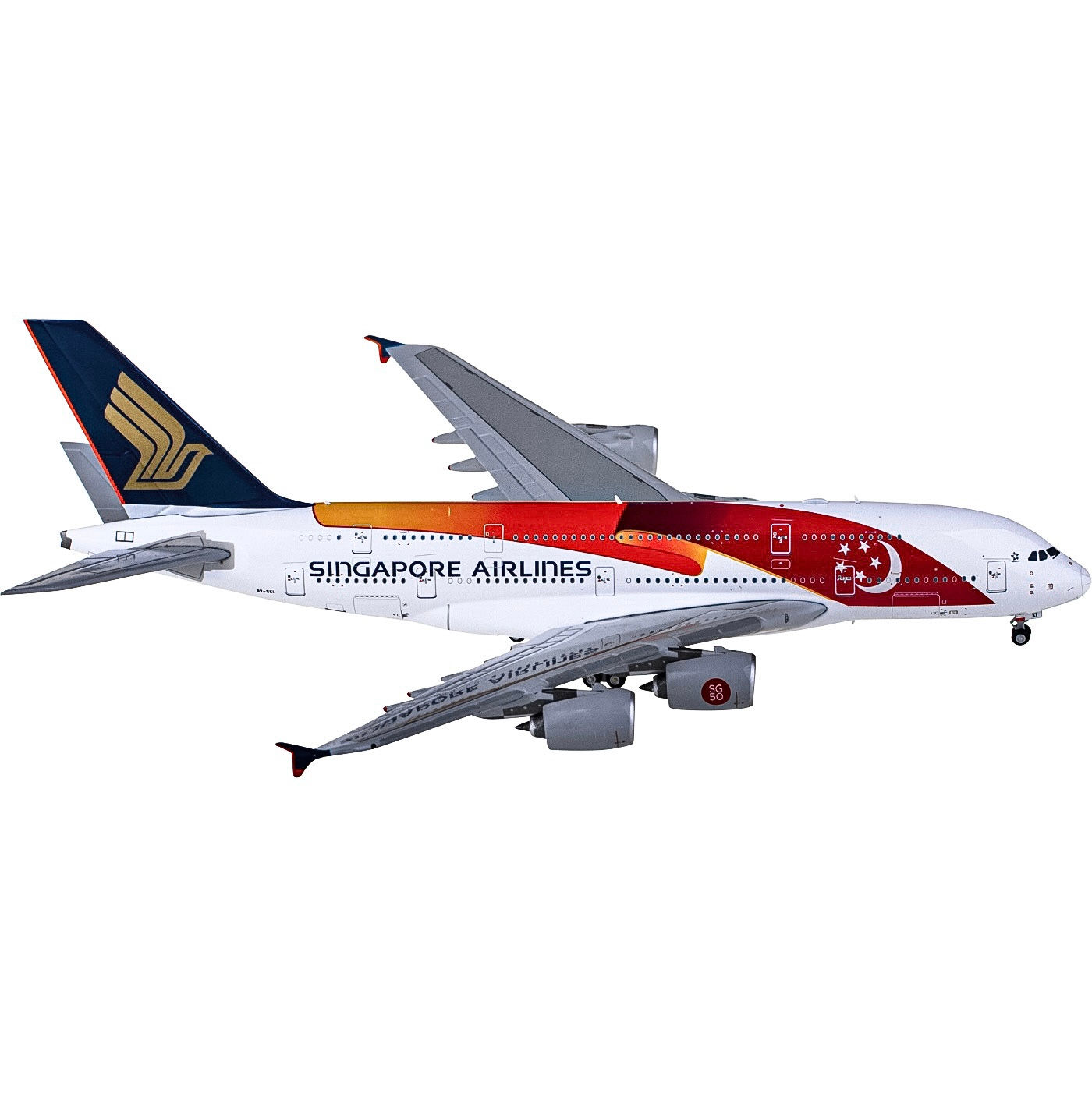(JC WINGS) Singapore Airlines Airbus A380-800 9V-SKI SG50 1/400