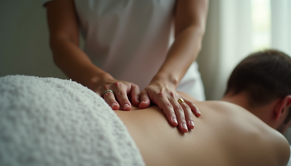 Soothing treatment area in a wellness spa