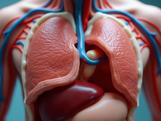     Anatomical model showcasing the lymphatic system's pathway.