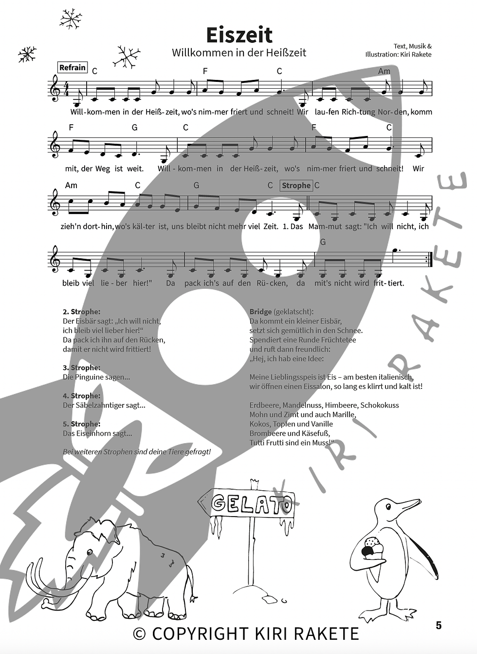 Miniaturbild: Liederbuch KIRI RAKETE