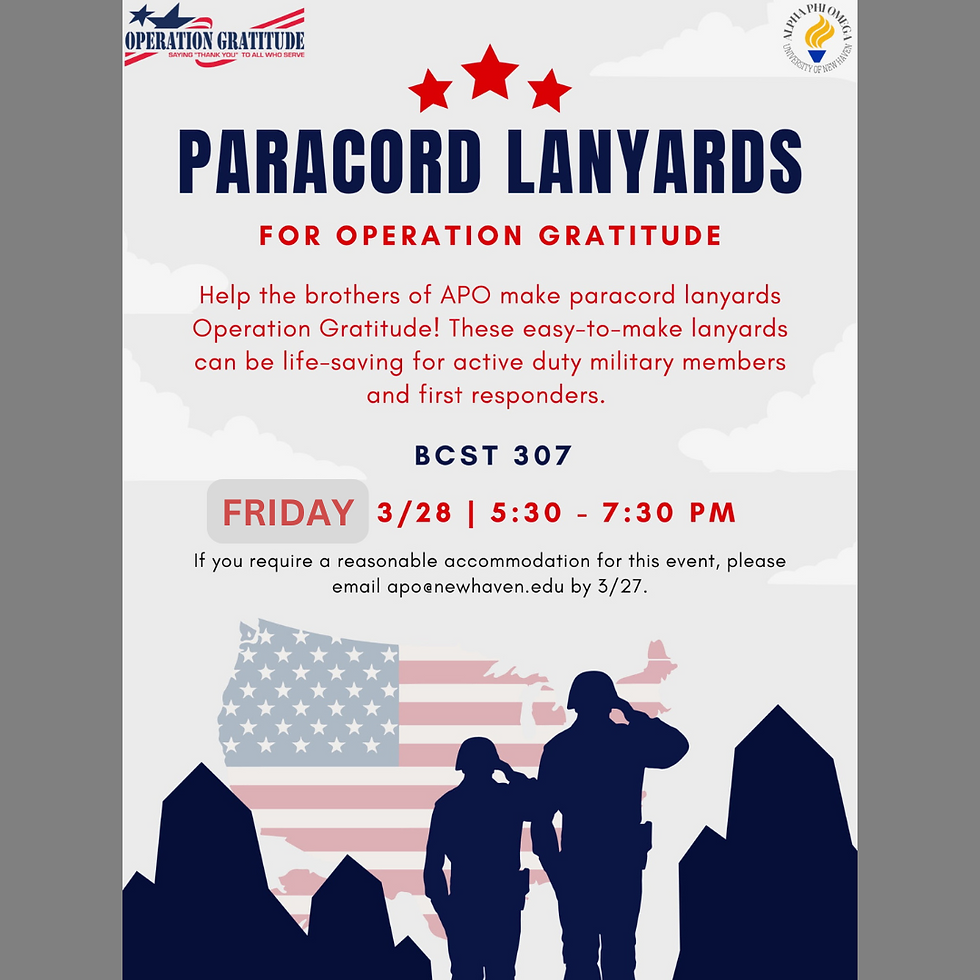 Paracord Lanyards for Operation Gratitude
